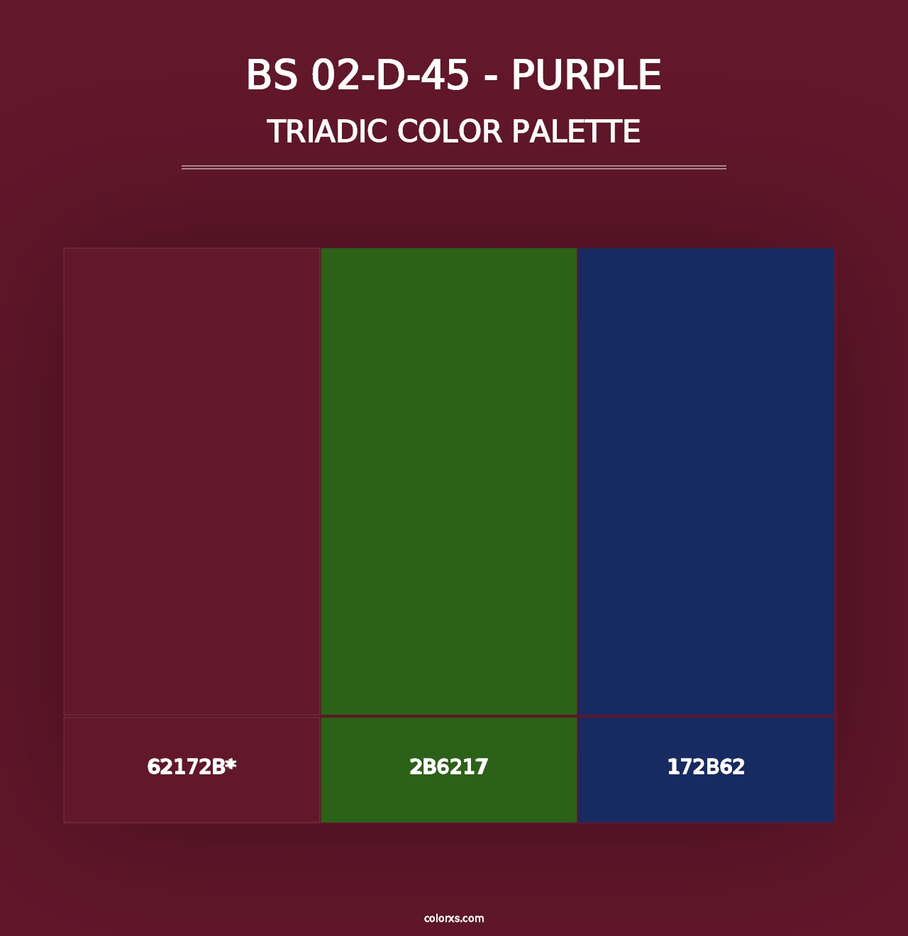 BS 02-D-45 - Purple - Triadic Color Palette