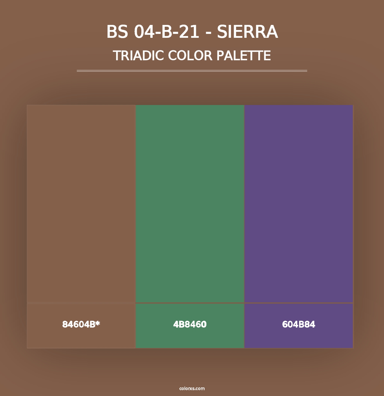 BS 04-B-21 - Sierra - Triadic Color Palette