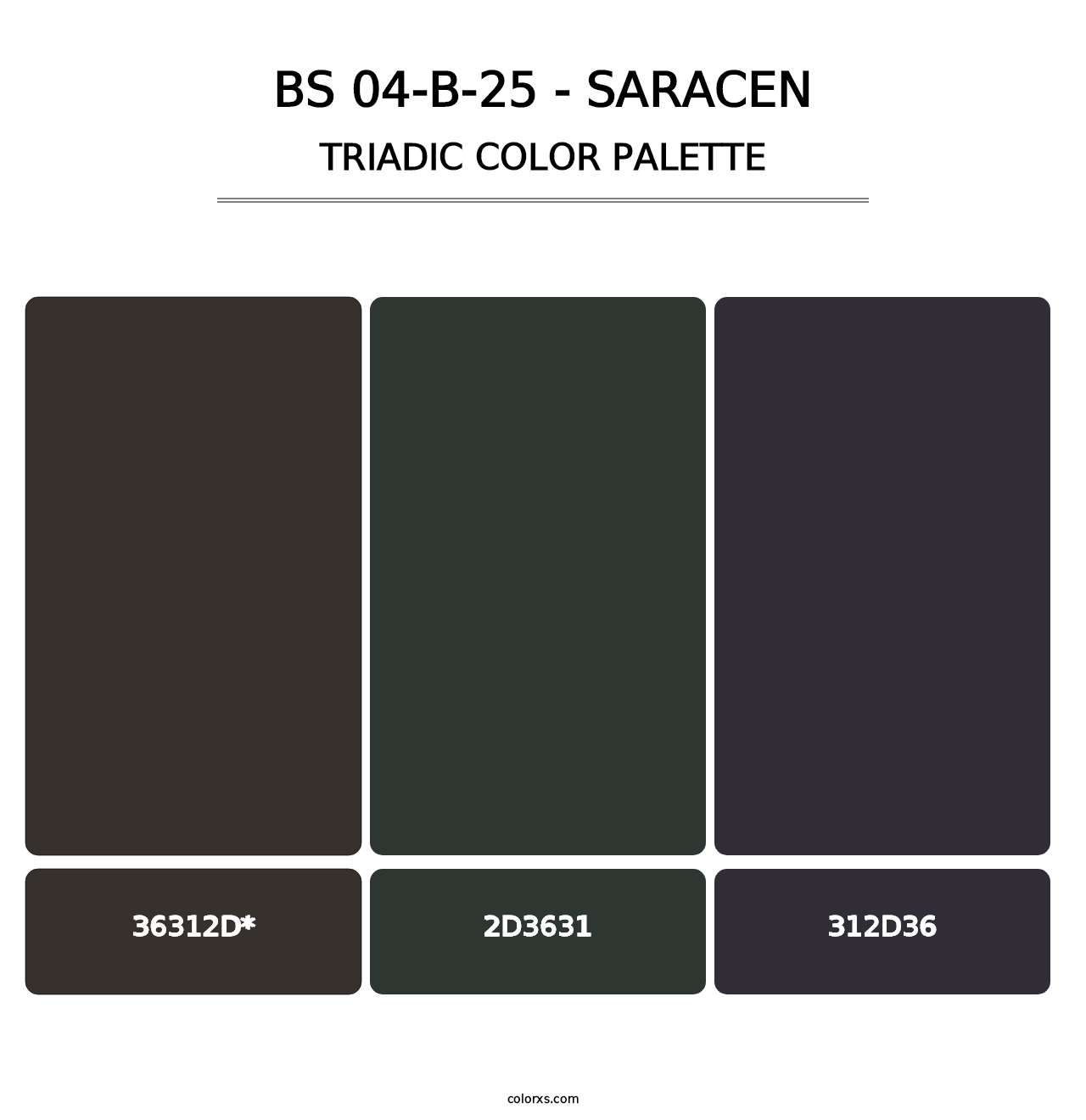 BS 04-B-25 - Saracen - Triadic Color Palette