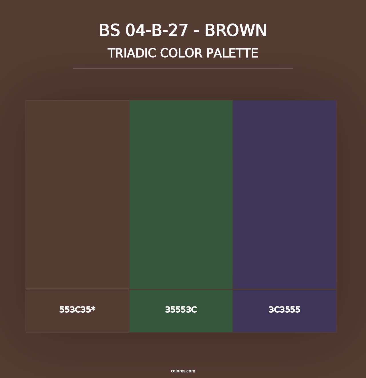 BS 04-B-27 - Brown - Triadic Color Palette