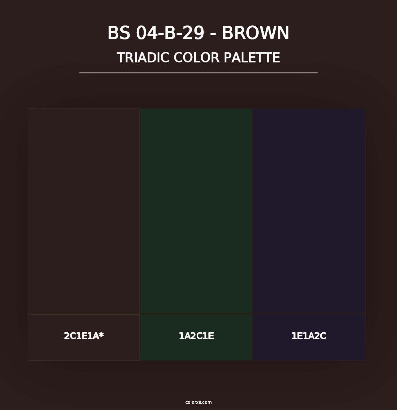 BS 04-B-29 - Brown - Triadic Color Palette