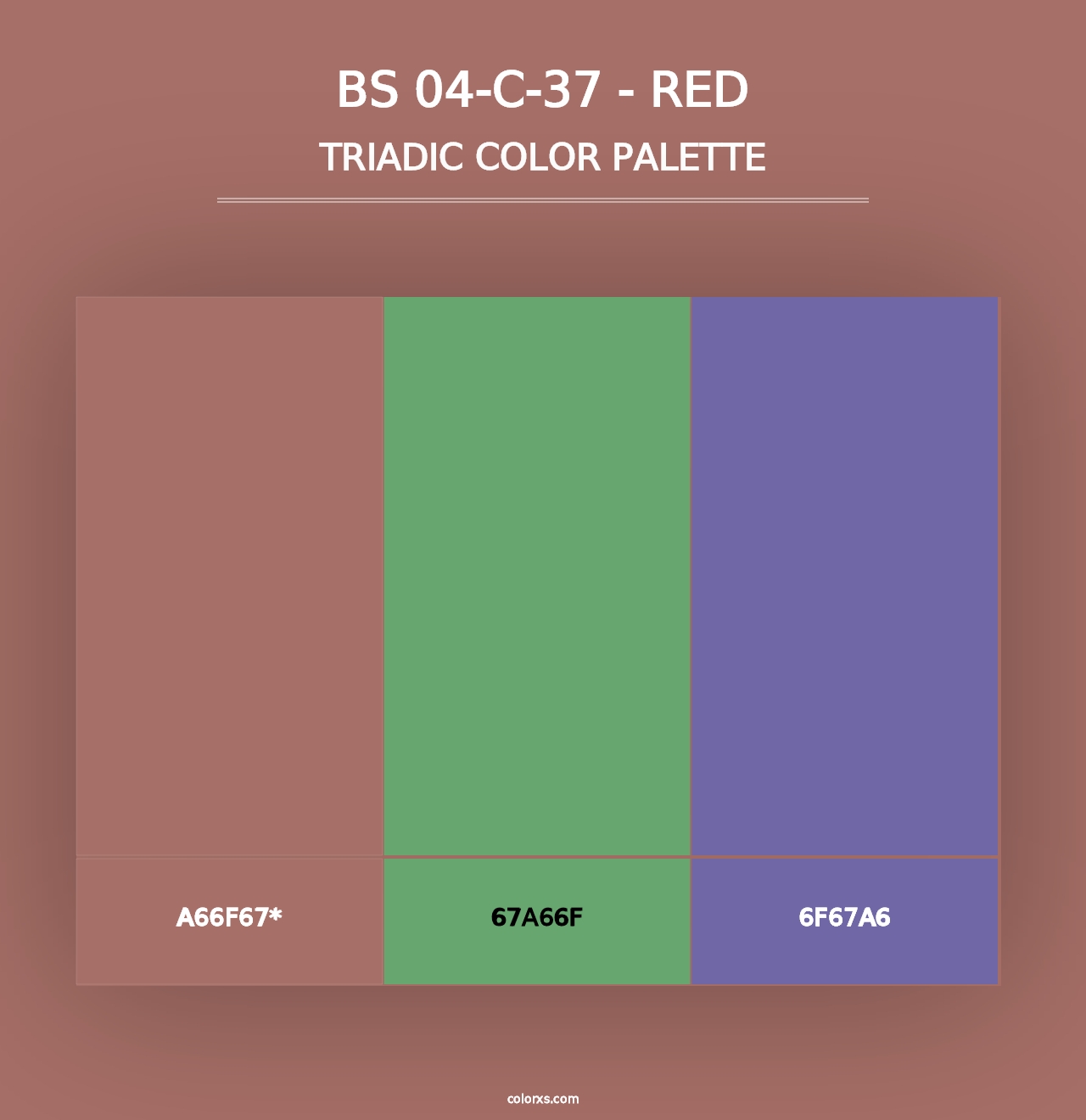 BS 04-C-37 - Red - Triadic Color Palette