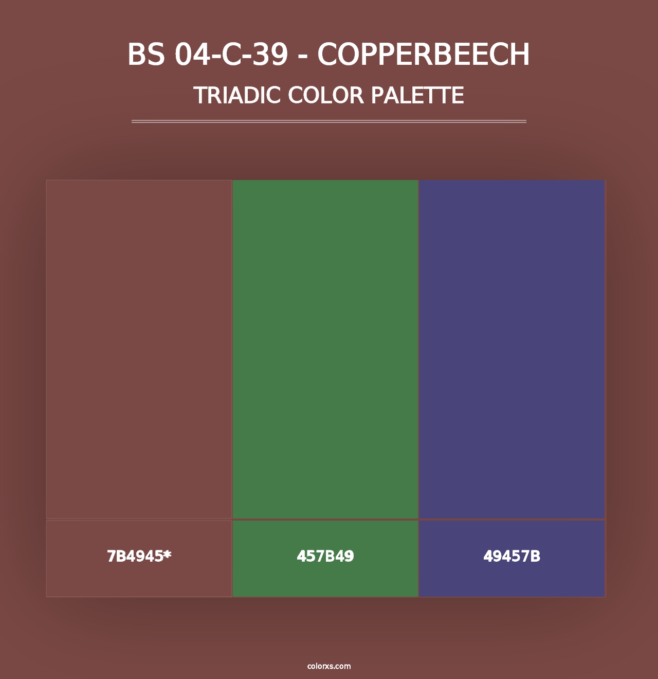 BS 04-C-39 - Copperbeech - Triadic Color Palette