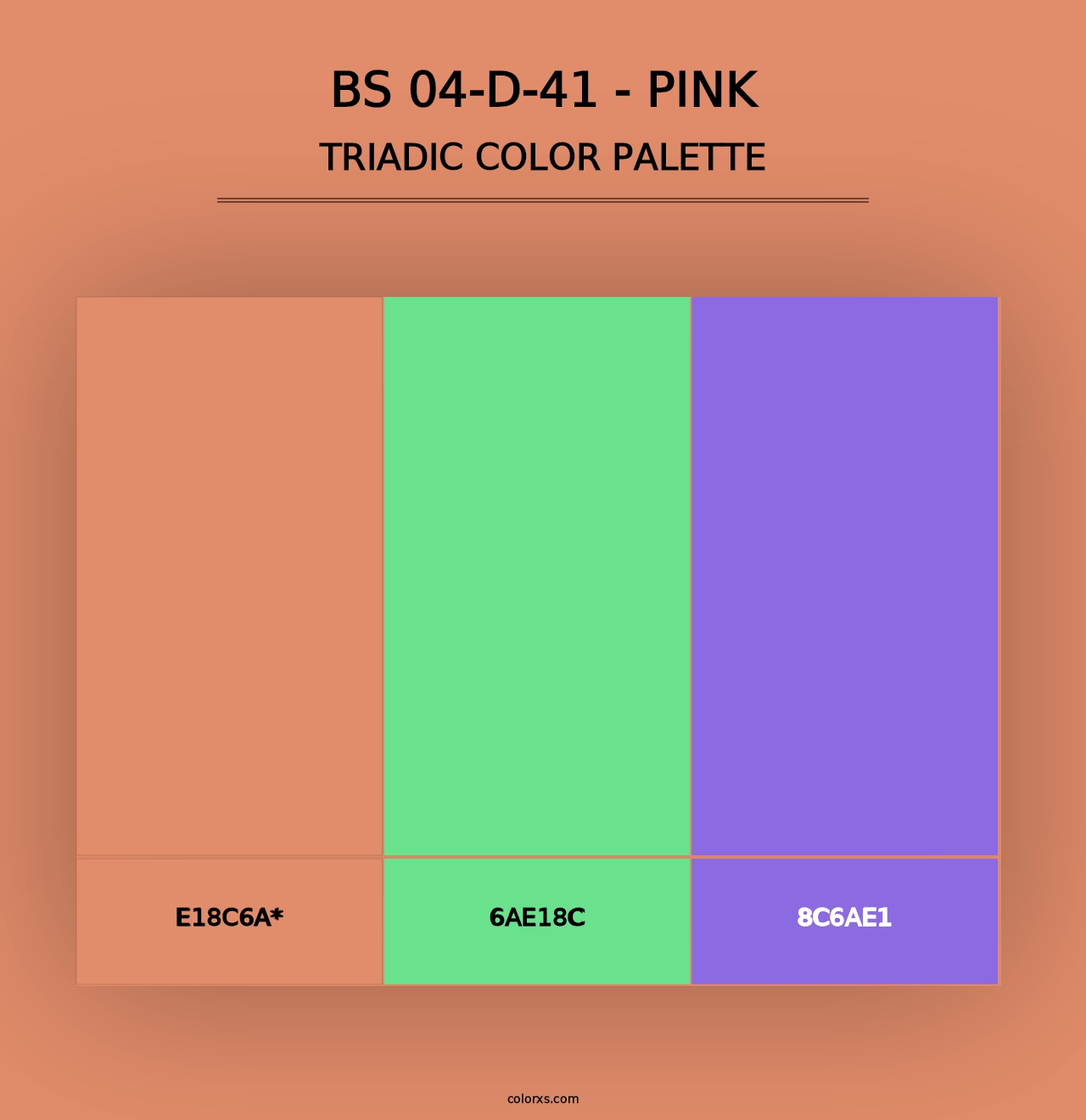 BS 04-D-41 - Pink - Triadic Color Palette