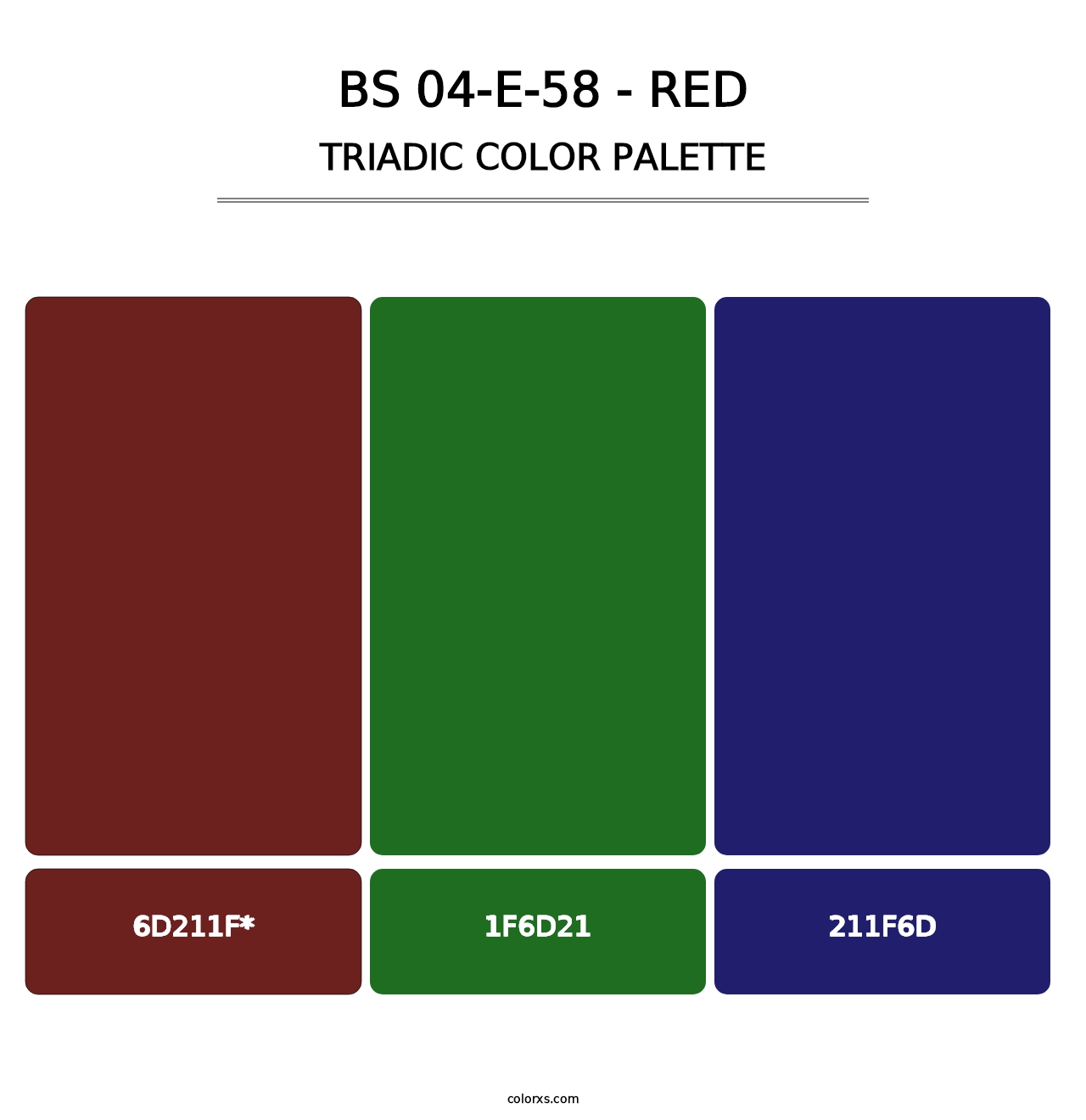 BS 04-E-58 - Red - Triadic Color Palette