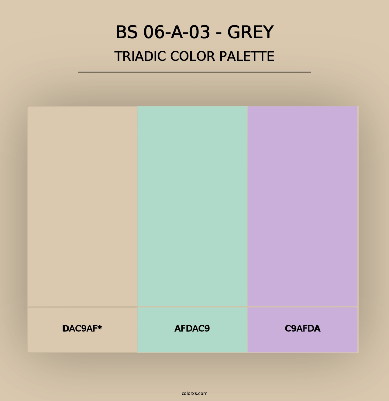 BS 06-A-03 - Grey - Triadic Color Palette