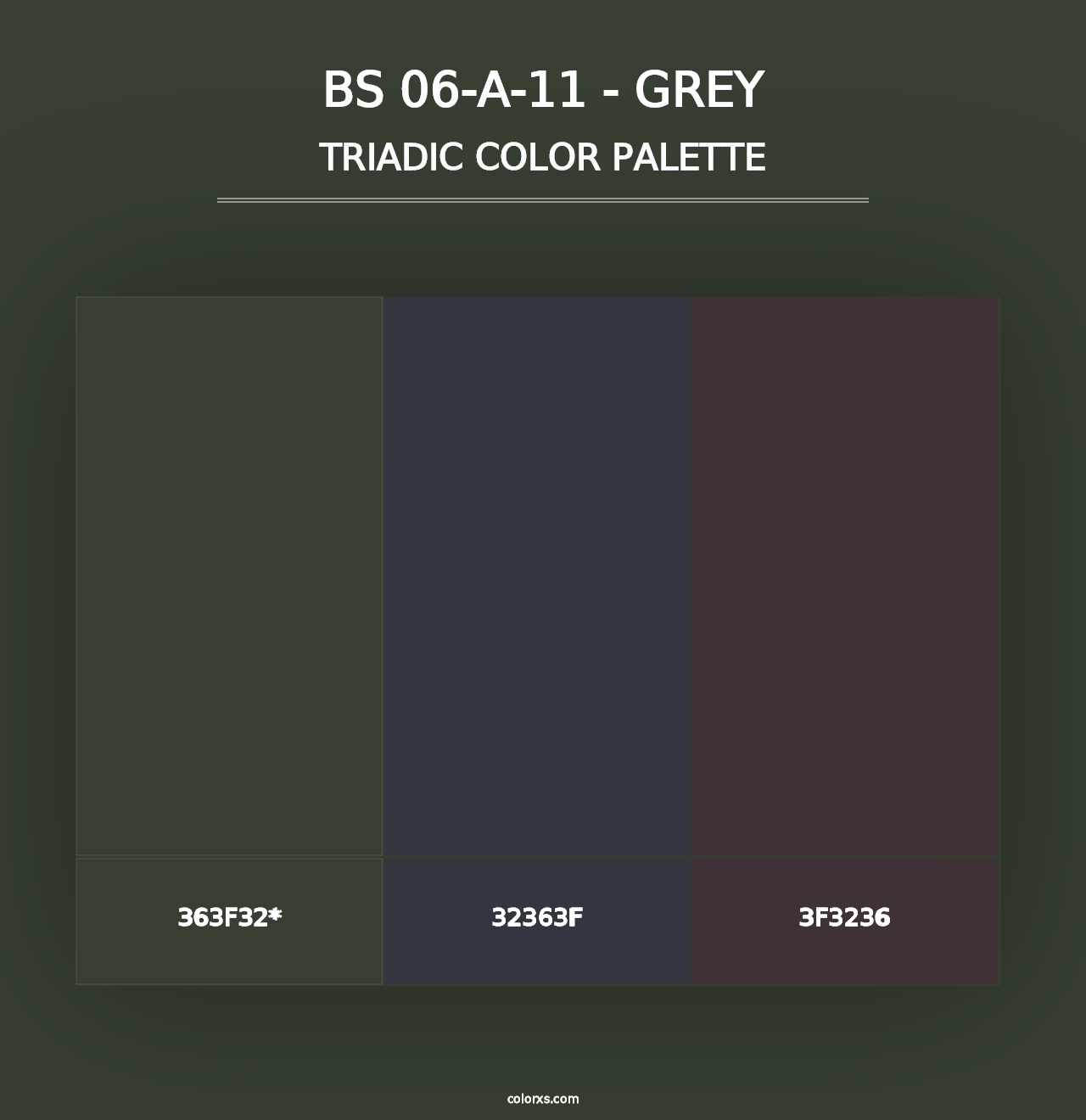 BS 06-A-11 - Grey - Triadic Color Palette