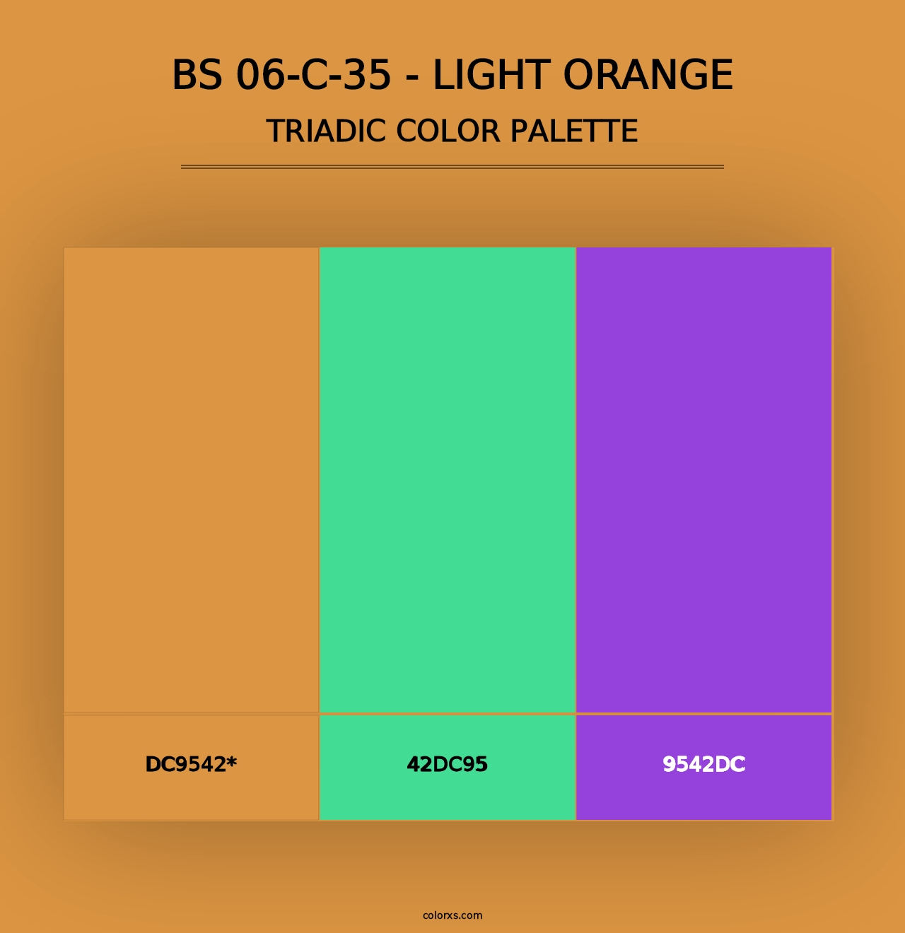 BS 06-C-35 - Light Orange - Triadic Color Palette