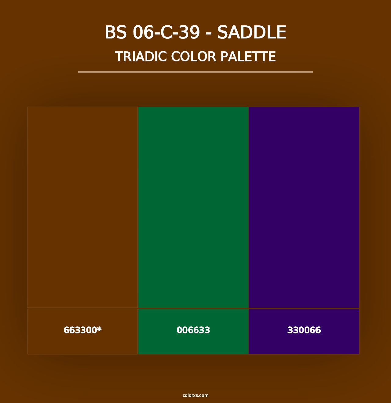 BS 06-C-39 - Saddle - Triadic Color Palette