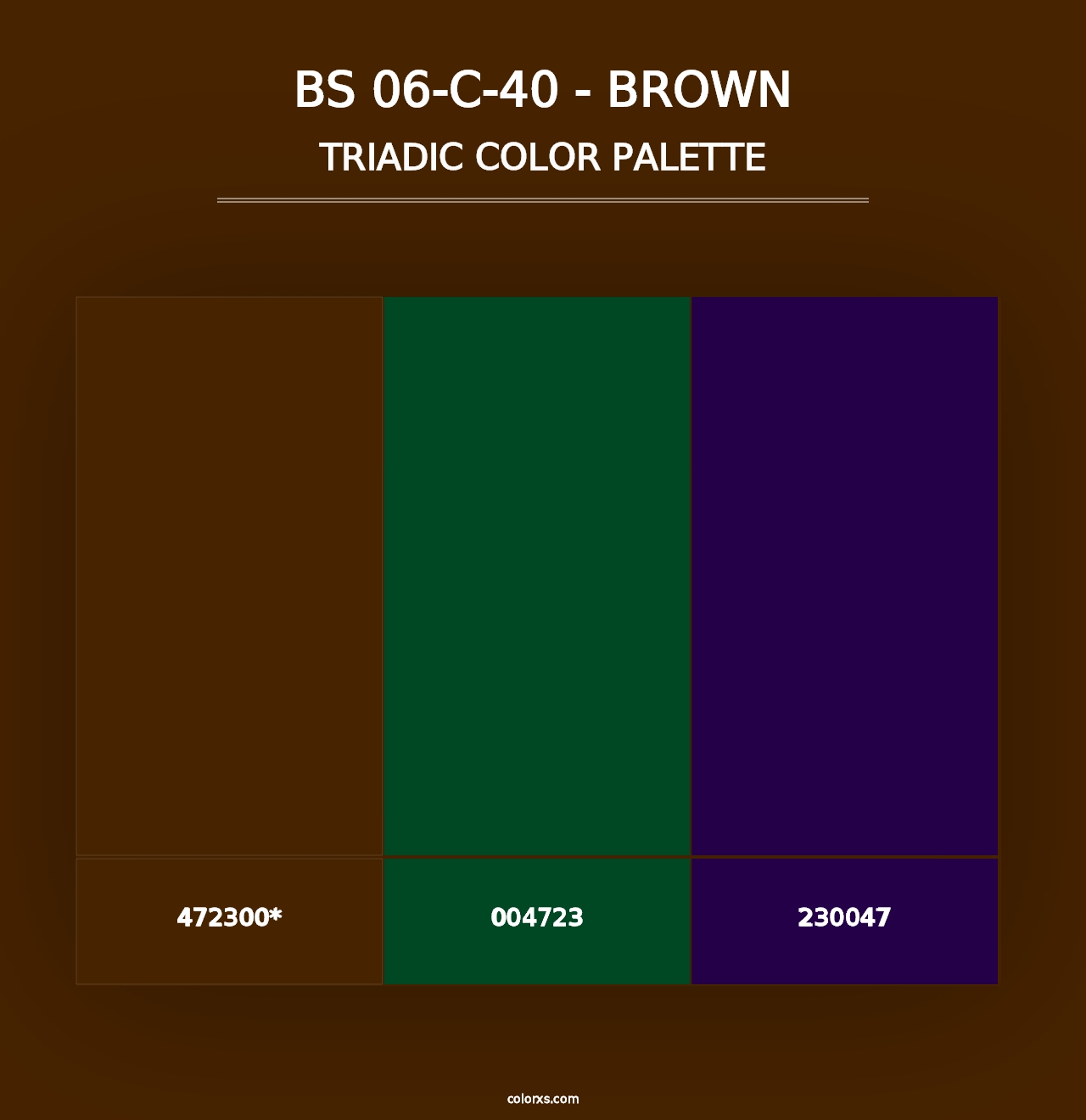 BS 06-C-40 - Brown - Triadic Color Palette