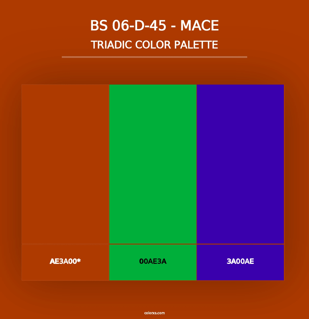 BS 06-D-45 - Mace - Triadic Color Palette