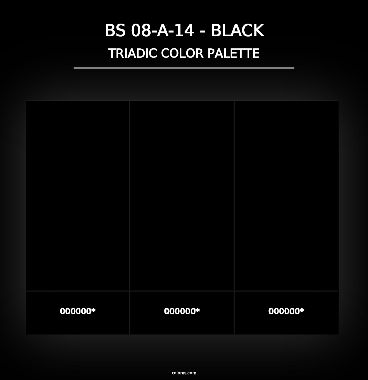 BS 08-A-14 - Black - Triadic Color Palette