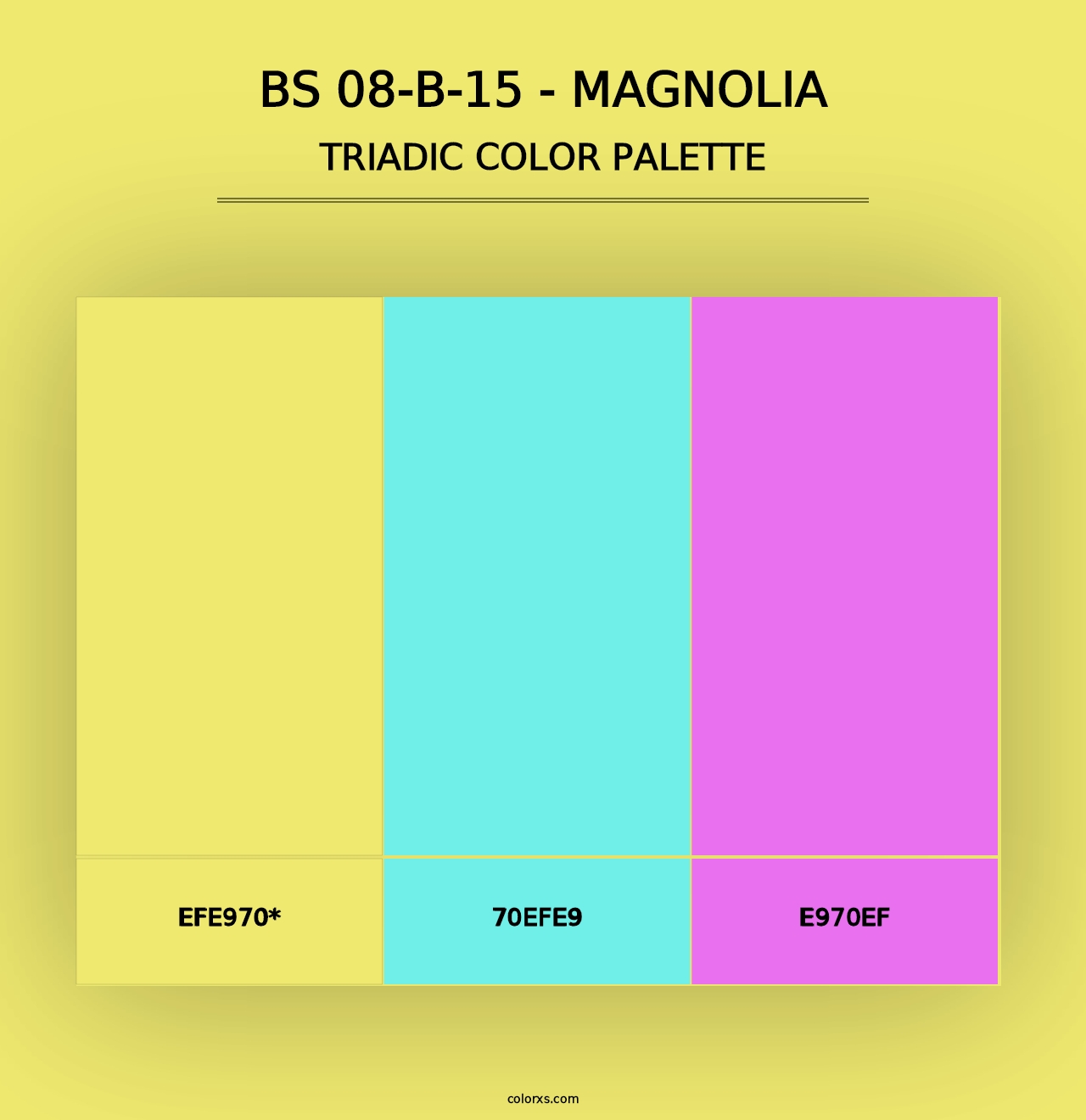 BS 08-B-15 - Magnolia - Triadic Color Palette