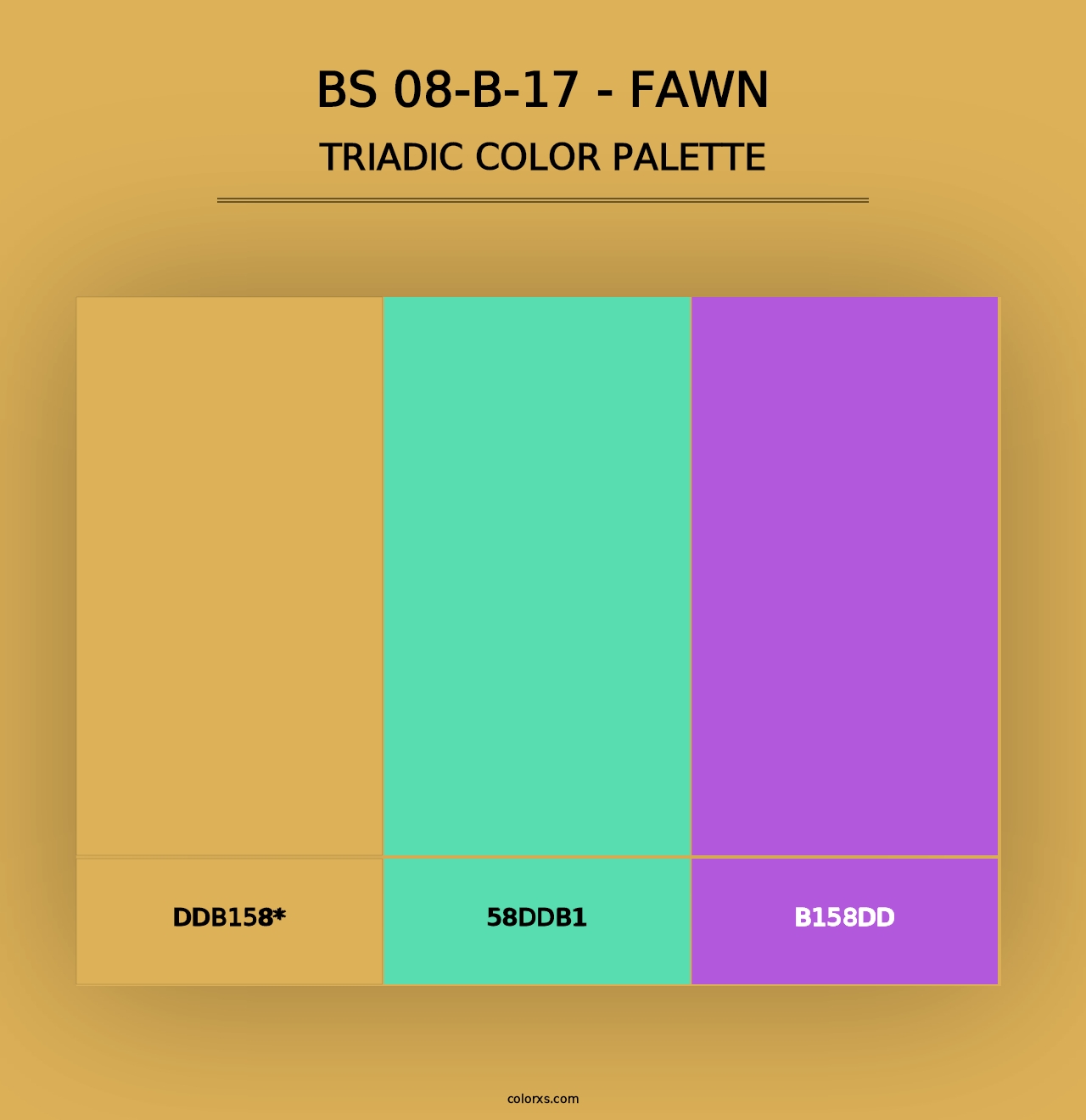 BS 08-B-17 - Fawn - Triadic Color Palette