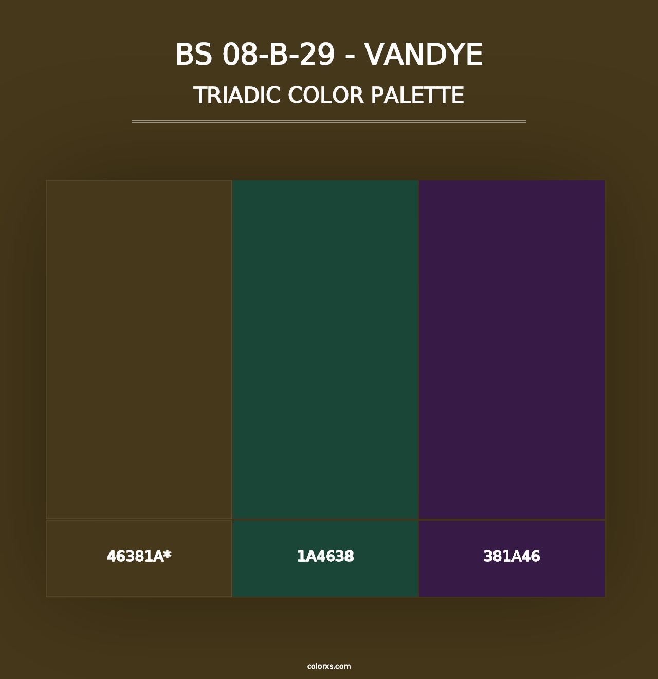 BS 08-B-29 - Vandye - Triadic Color Palette