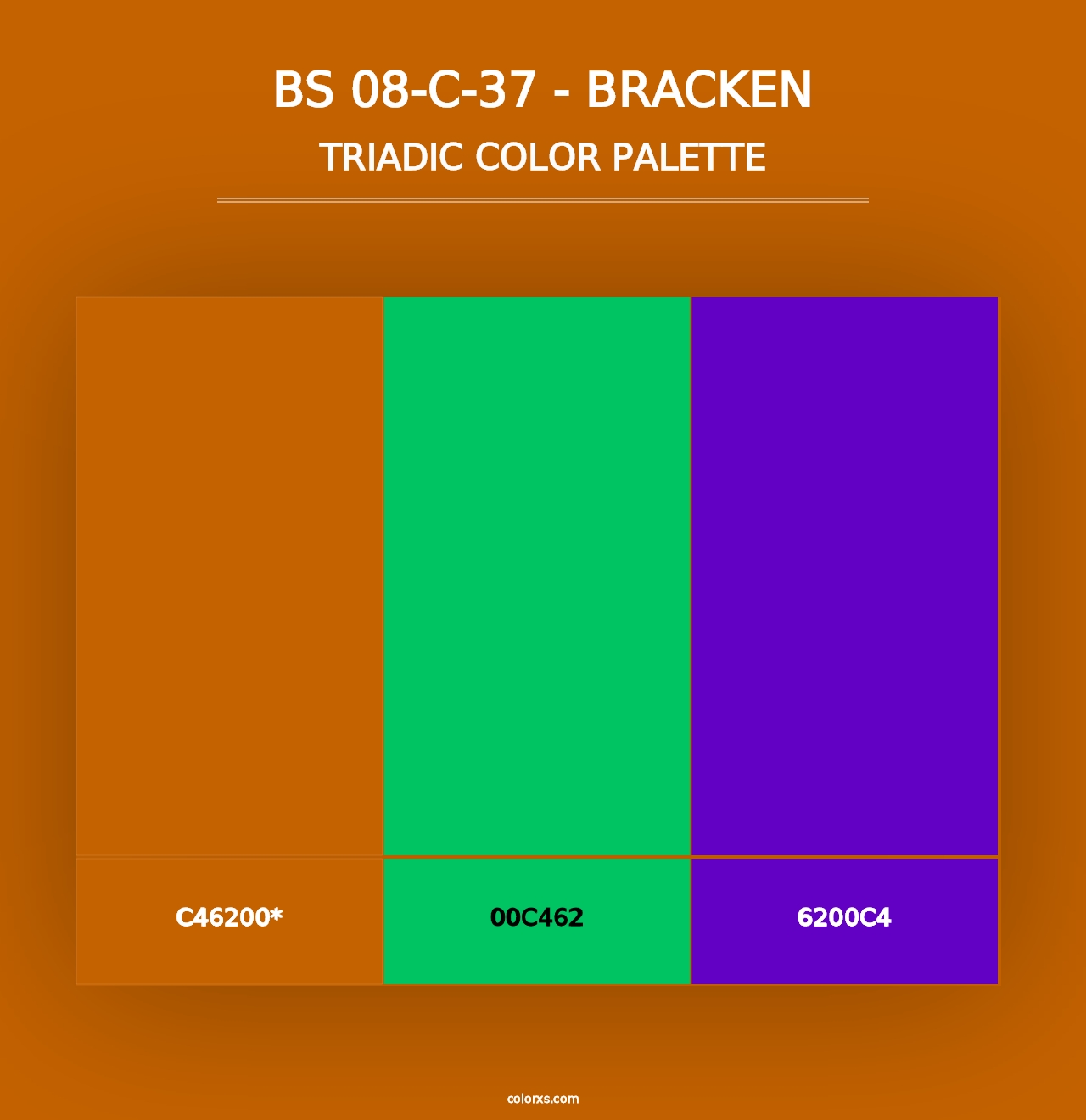 BS 08-C-37 - Bracken - Triadic Color Palette