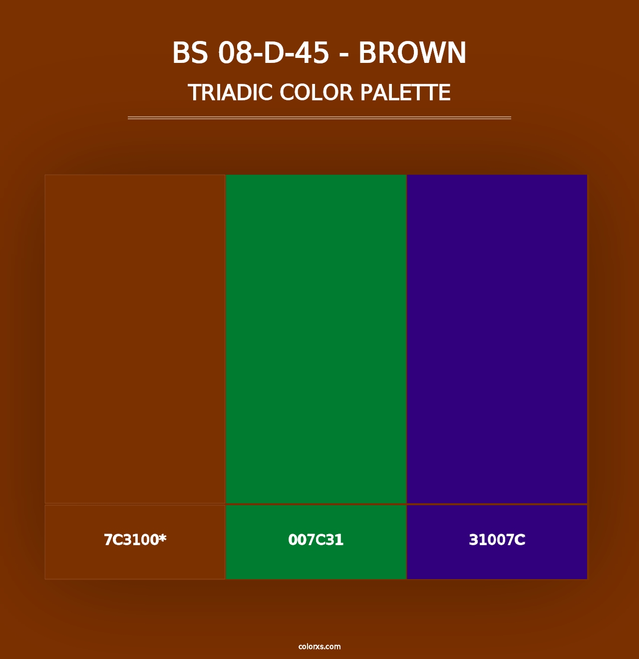 BS 08-D-45 - Brown - Triadic Color Palette