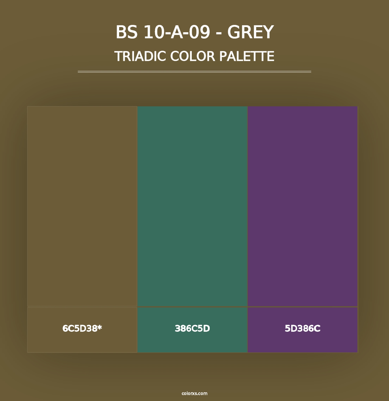 BS 10-A-09 - Grey - Triadic Color Palette