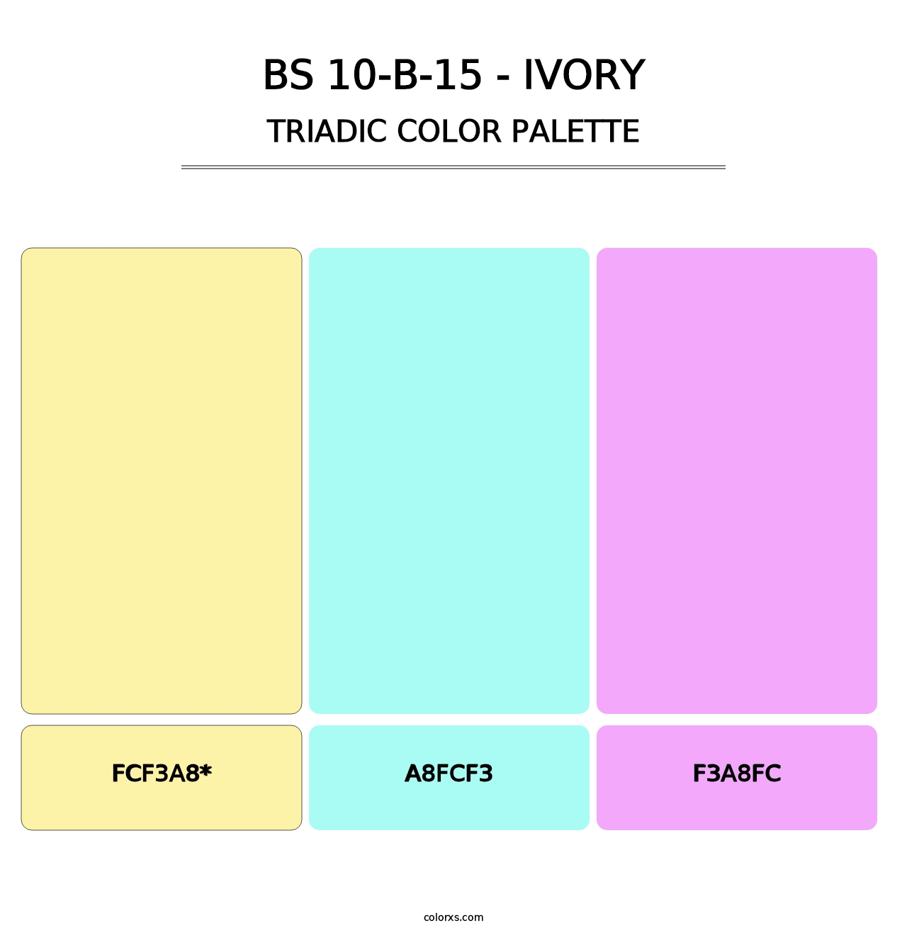 BS 10-B-15 - Ivory - Triadic Color Palette