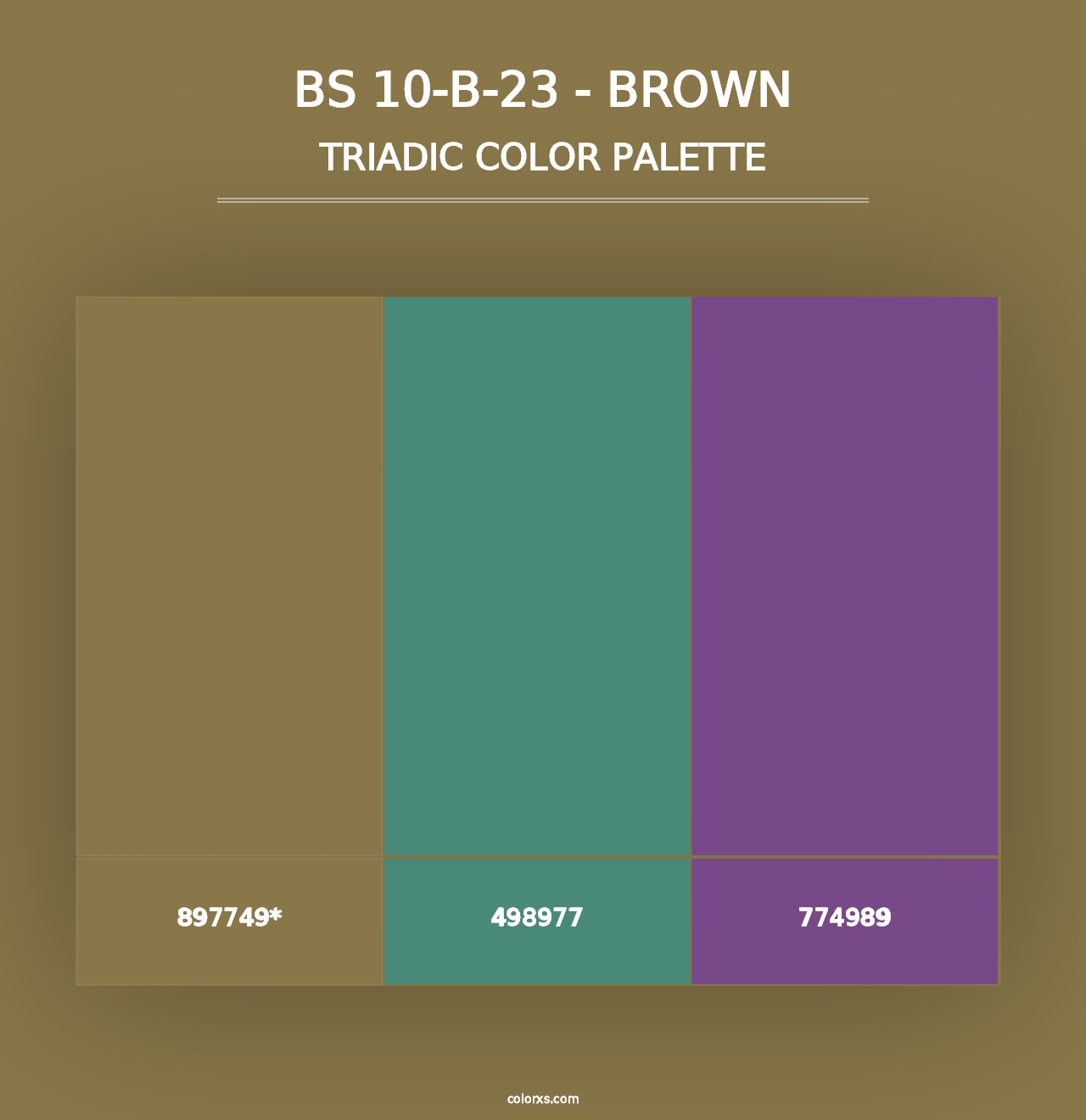 BS 10-B-23 - Brown - Triadic Color Palette