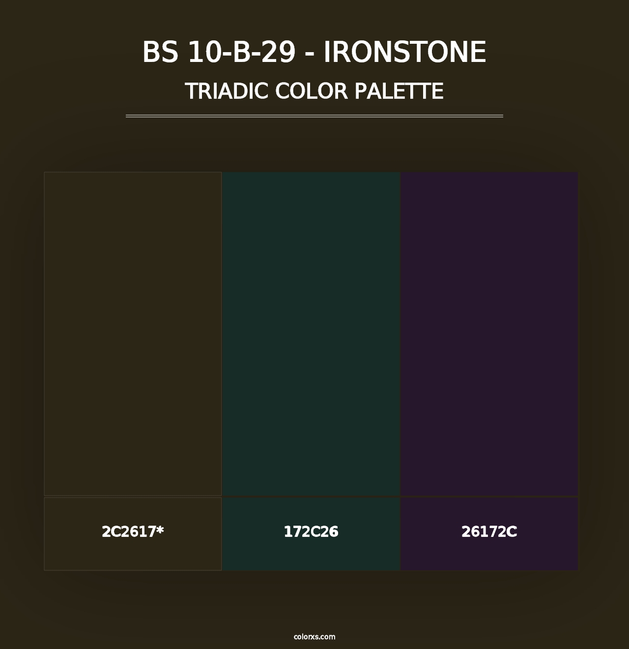 BS 10-B-29 - Ironstone - Triadic Color Palette