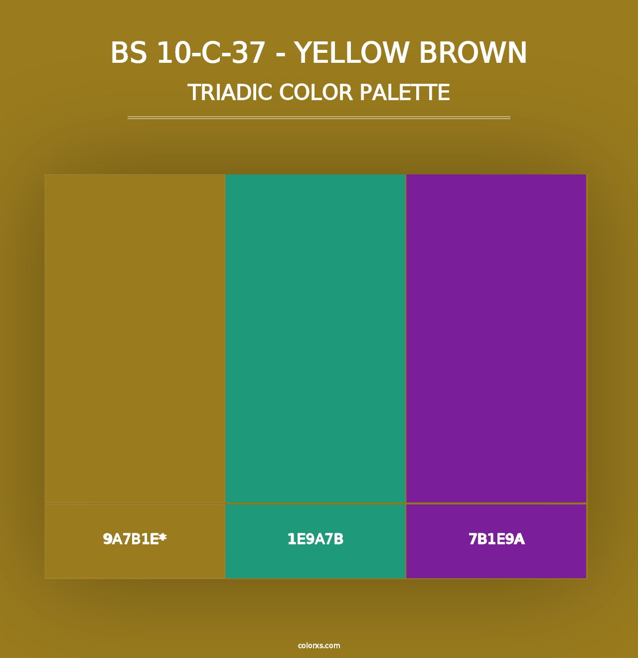 BS 10-C-37 - Yellow Brown - Triadic Color Palette