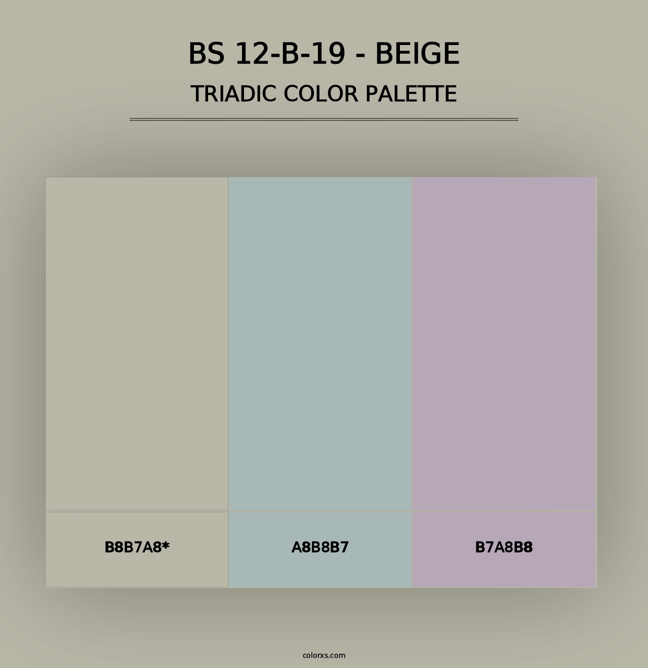 BS 12-B-19 - Beige - Triadic Color Palette