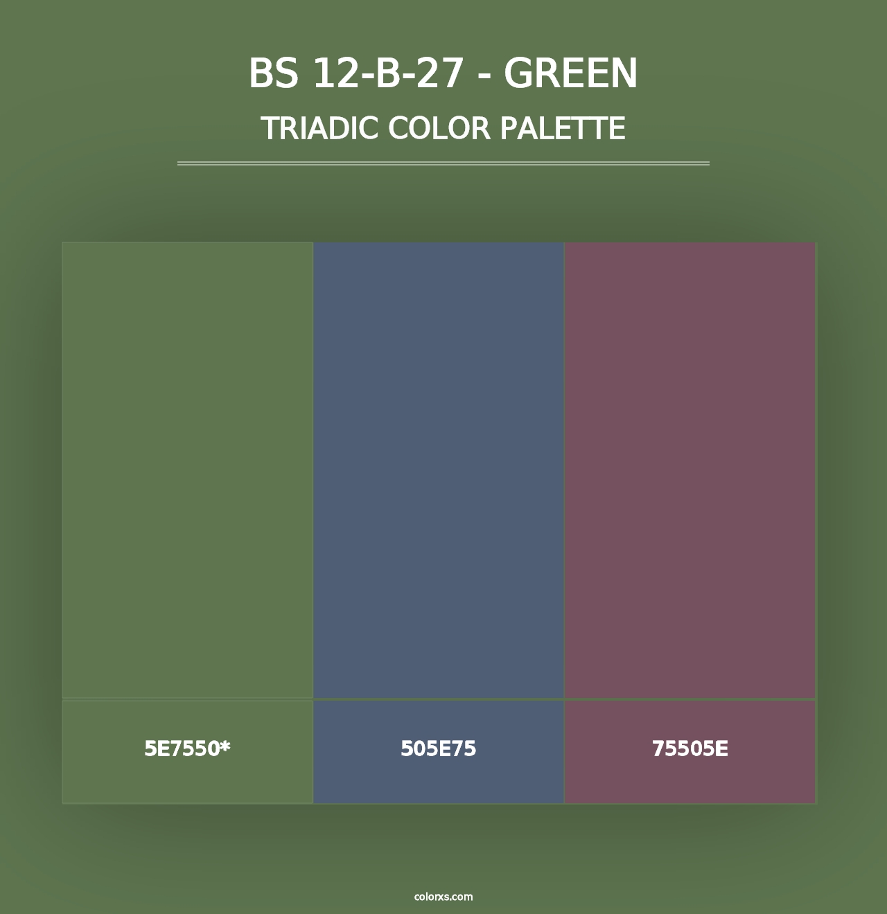 BS 12-B-27 - Green - Triadic Color Palette