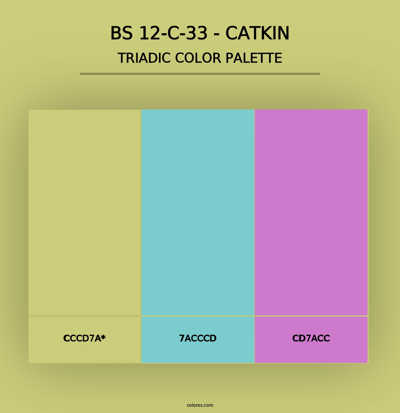 BS 12-C-33 - Catkin - Triadic Color Palette