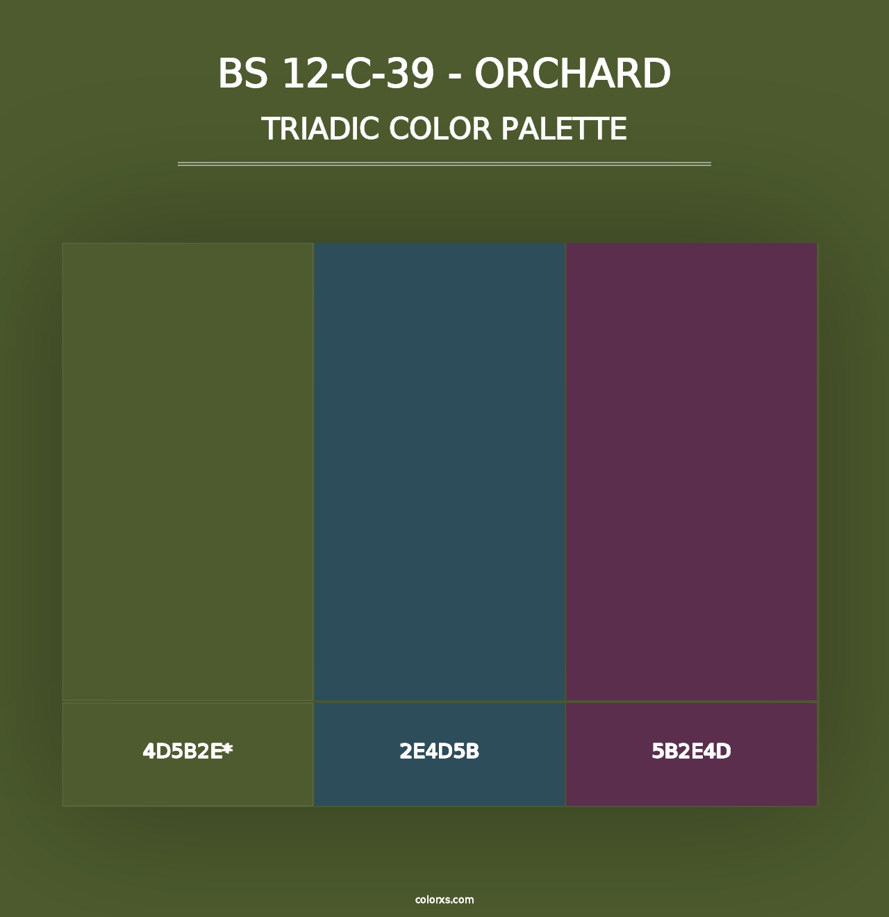 BS 12-C-39 - Orchard - Triadic Color Palette