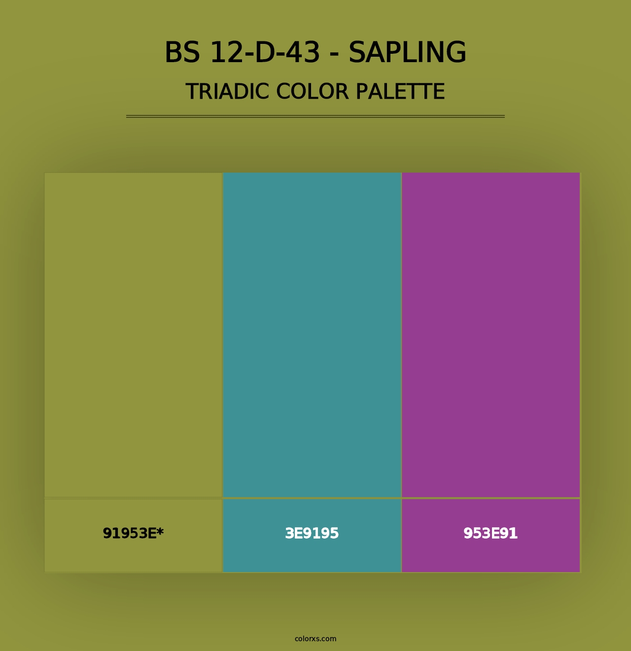 BS 12-D-43 - Sapling - Triadic Color Palette