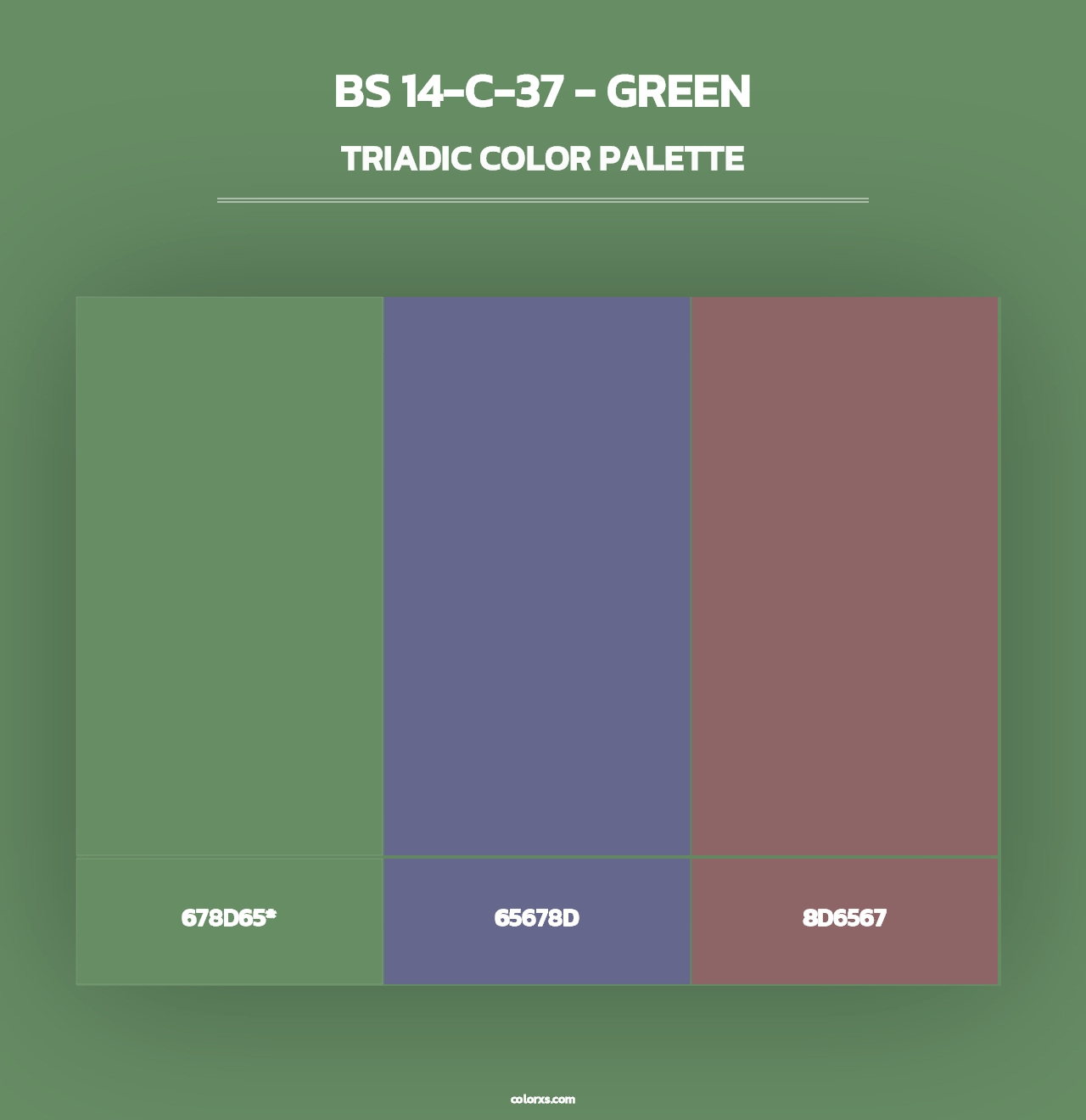 BS 14-C-37 - Green - Triadic Color Palette