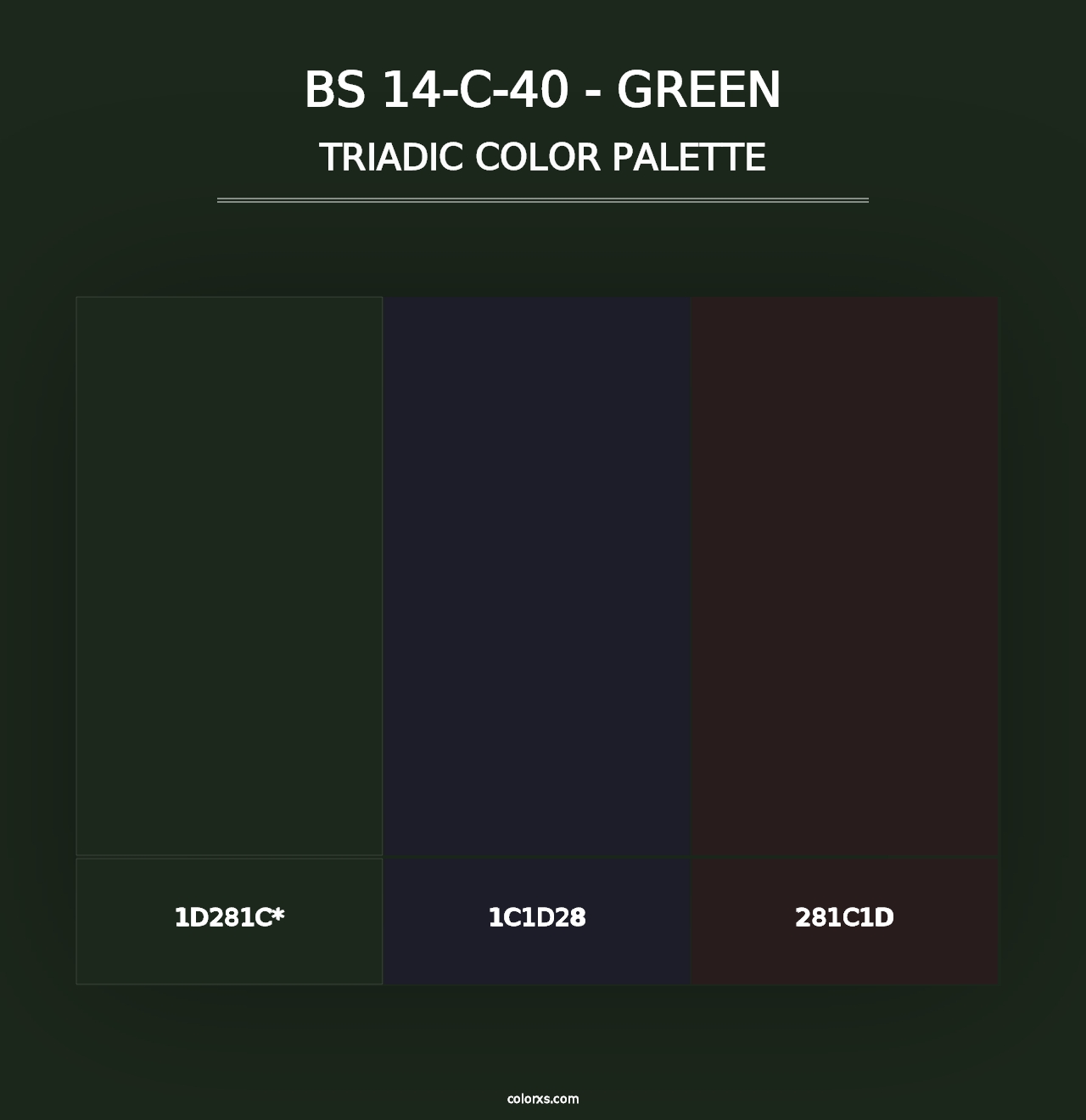 BS 14-C-40 - Green - Triadic Color Palette