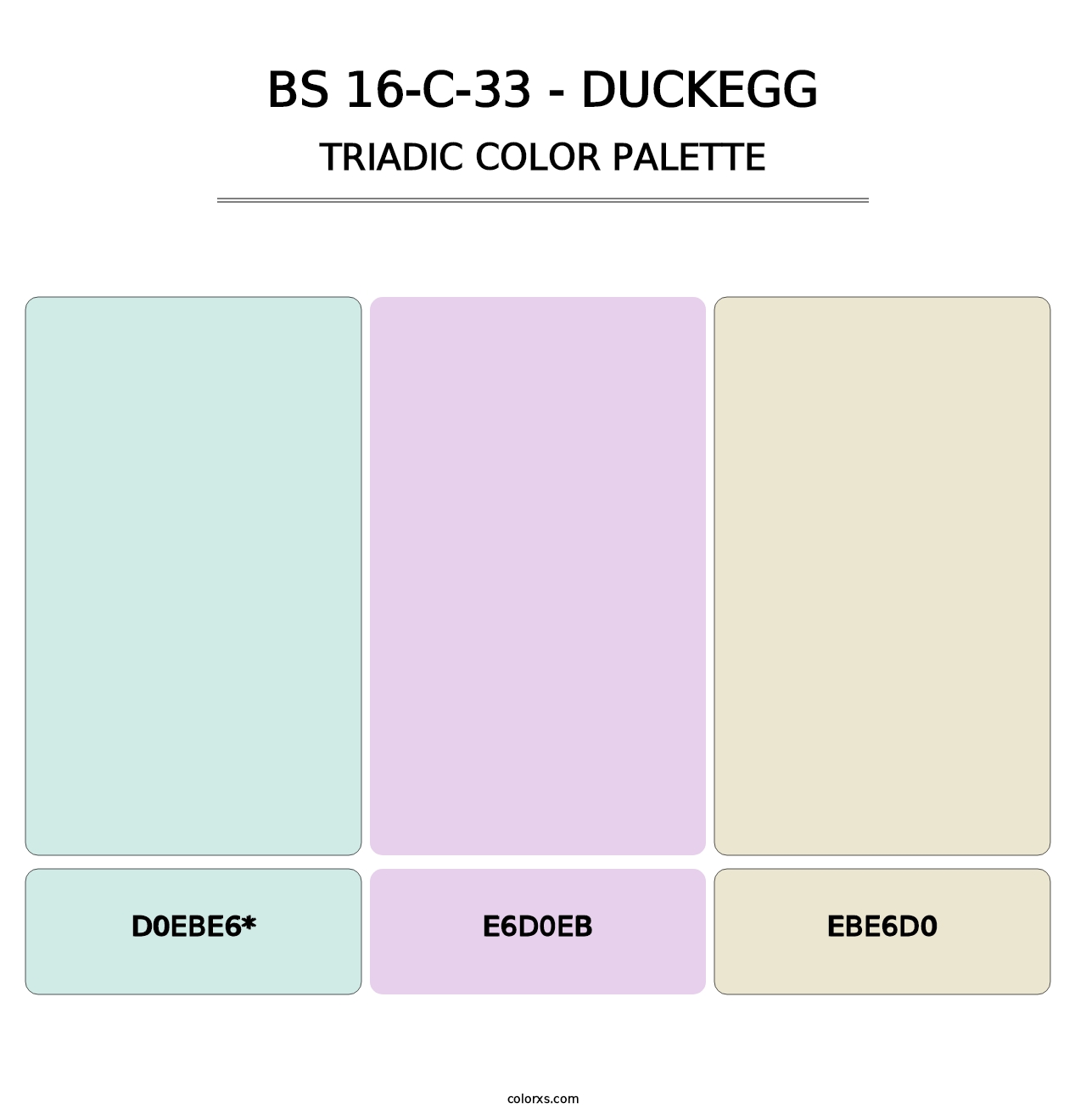 BS 16-C-33 - Duckegg - Triadic Color Palette