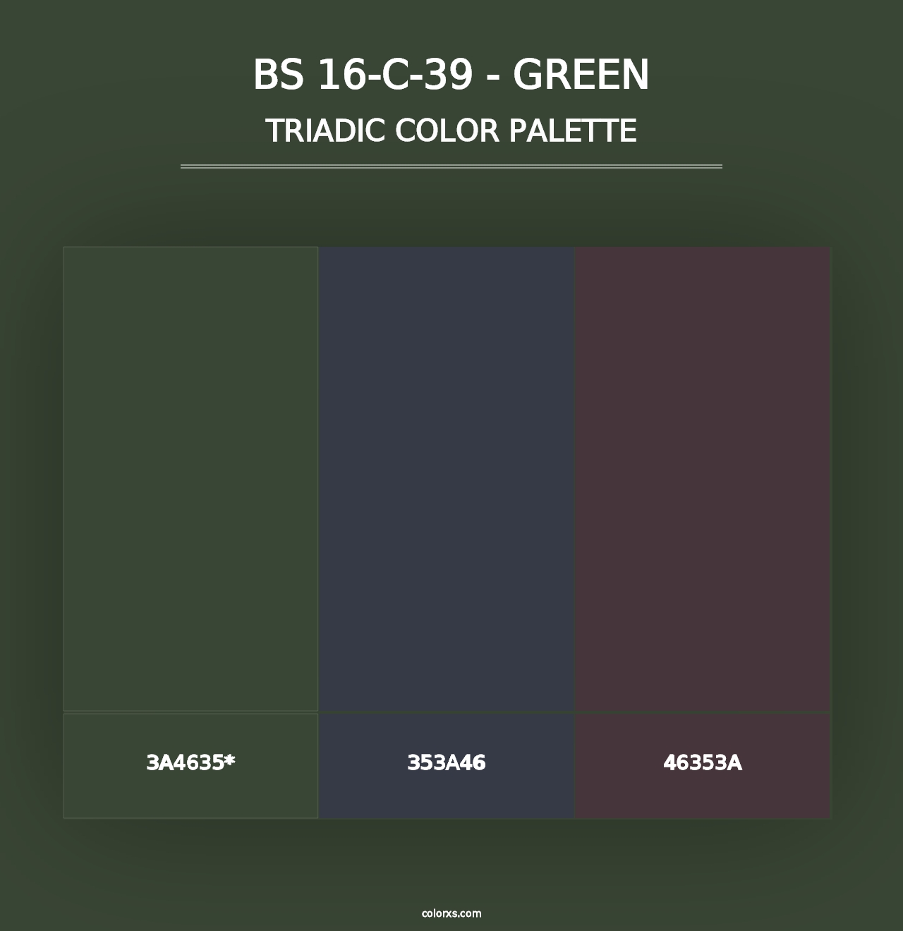 BS 16-C-39 - Green - Triadic Color Palette