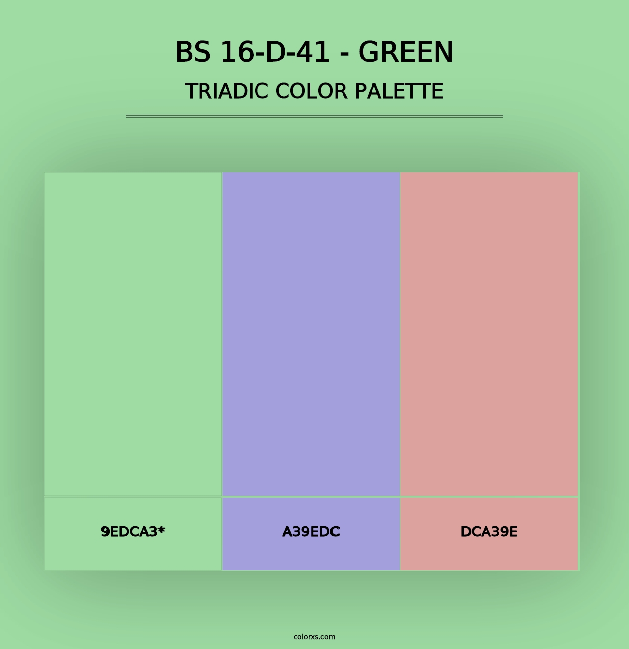 BS 16-D-41 - Green - Triadic Color Palette