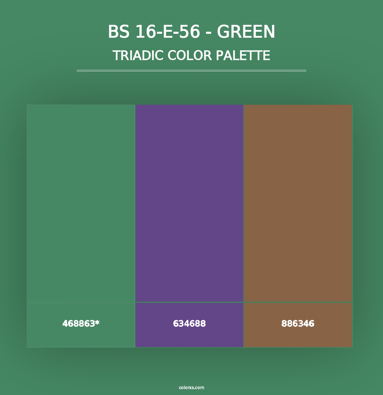 BS 16-E-56 - Green - Triadic Color Palette