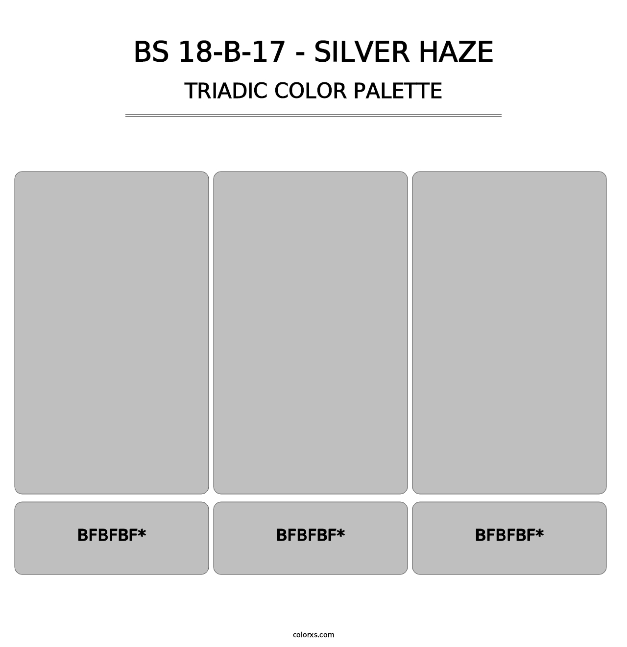 BS 18-B-17 - Silver Haze - Triadic Color Palette