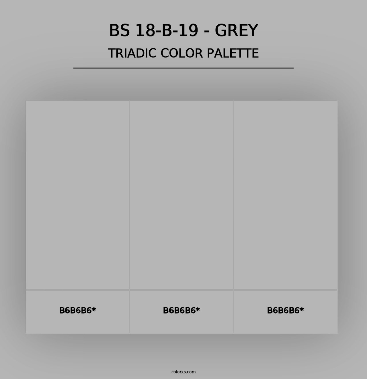 BS 18-B-19 - Grey - Triadic Color Palette