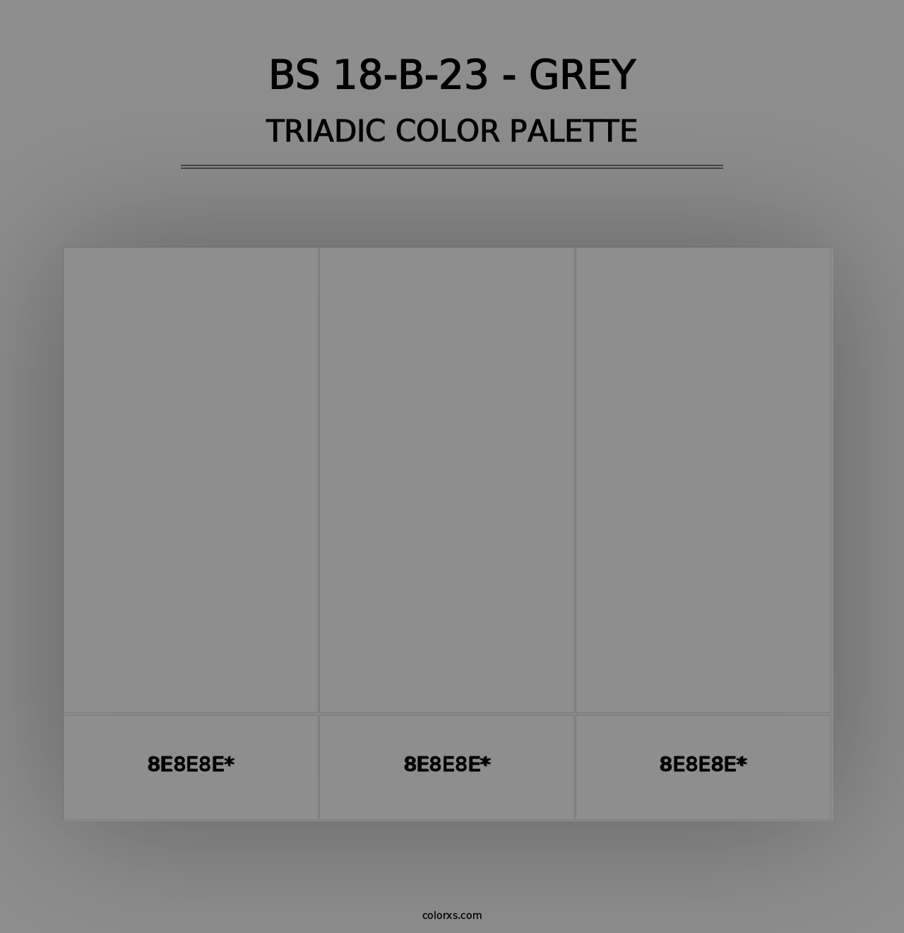 BS 18-B-23 - Grey - Triadic Color Palette