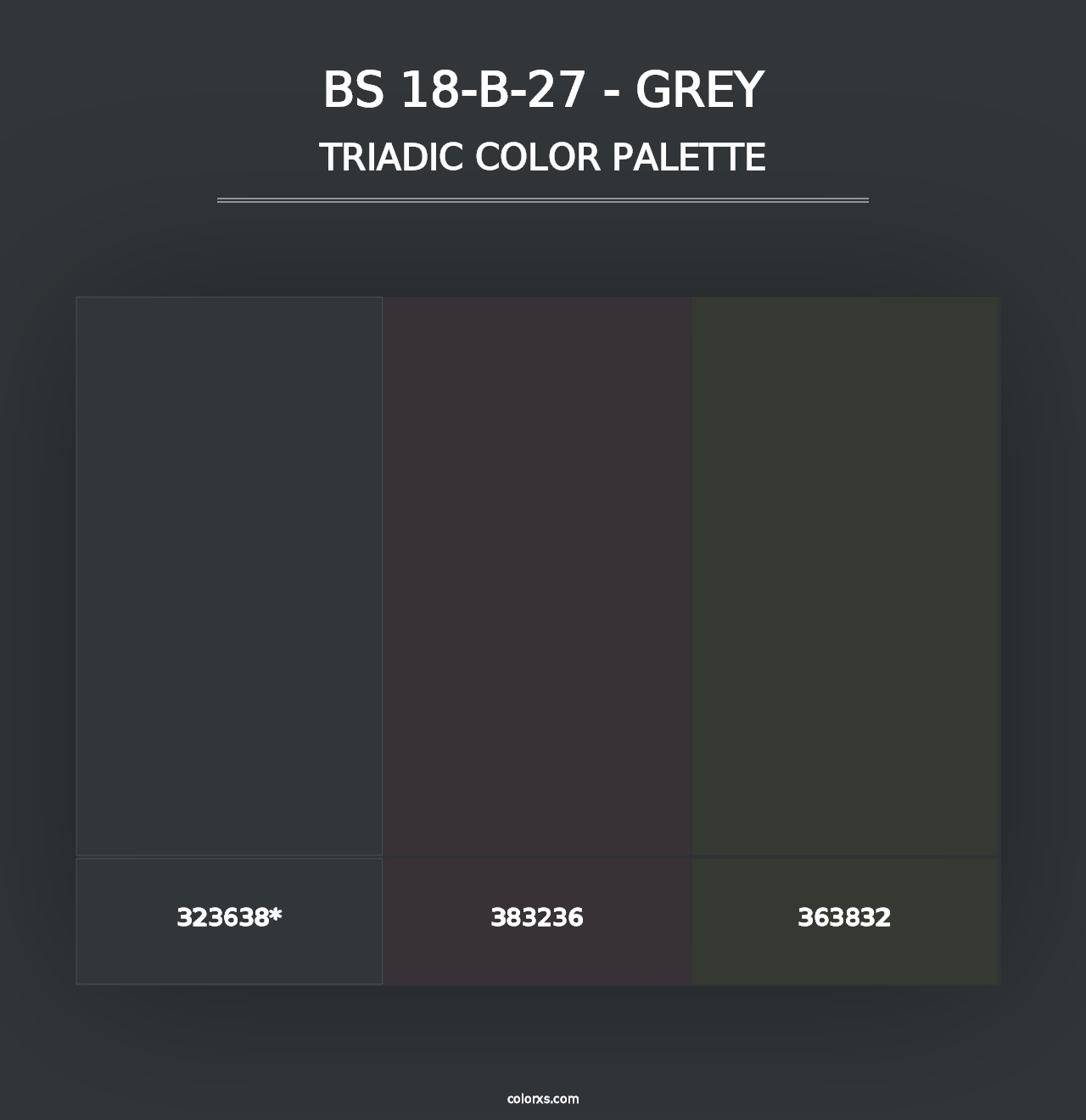 BS 18-B-27 - Grey - Triadic Color Palette