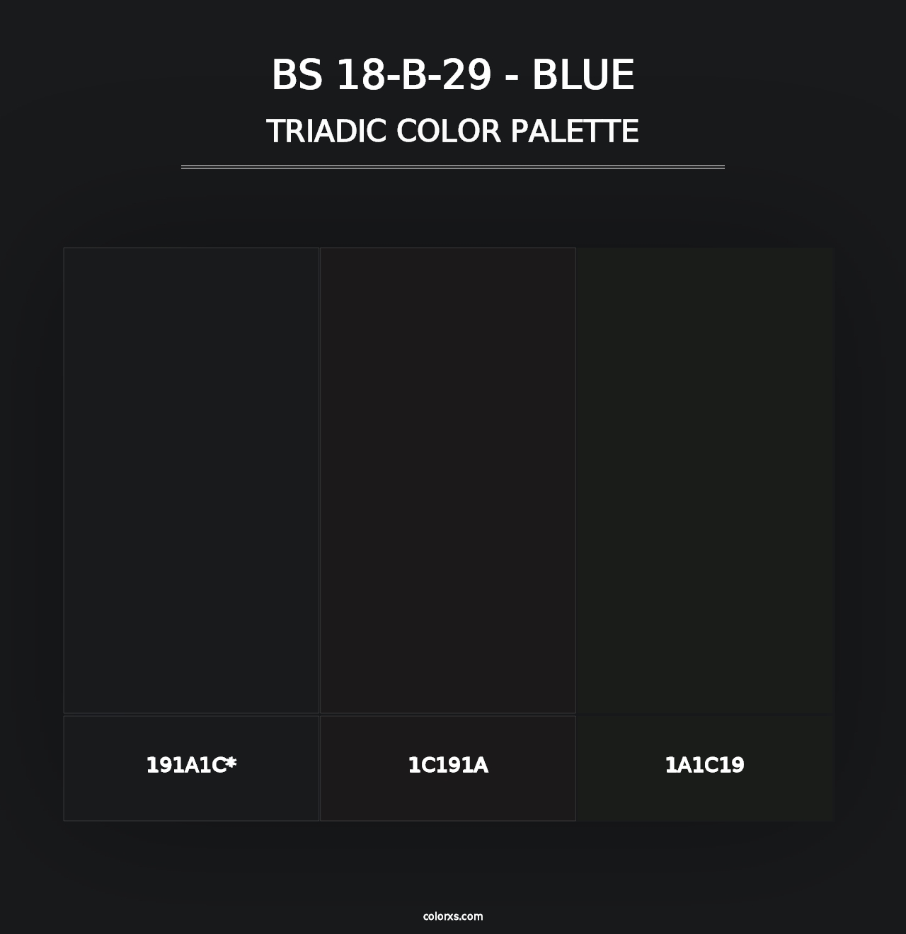 BS 18-B-29 - Blue - Triadic Color Palette