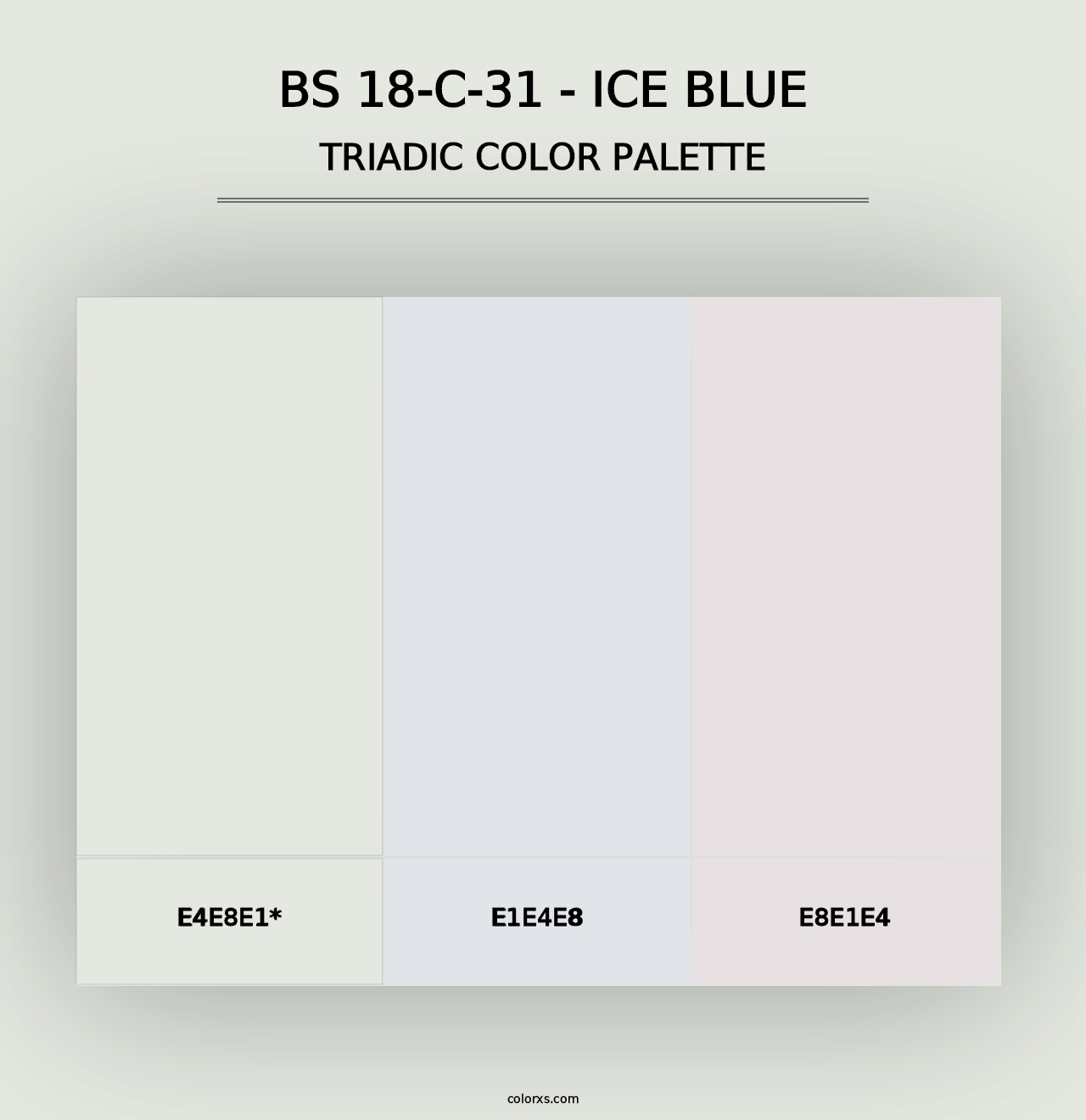 BS 18-C-31 - Ice Blue - Triadic Color Palette