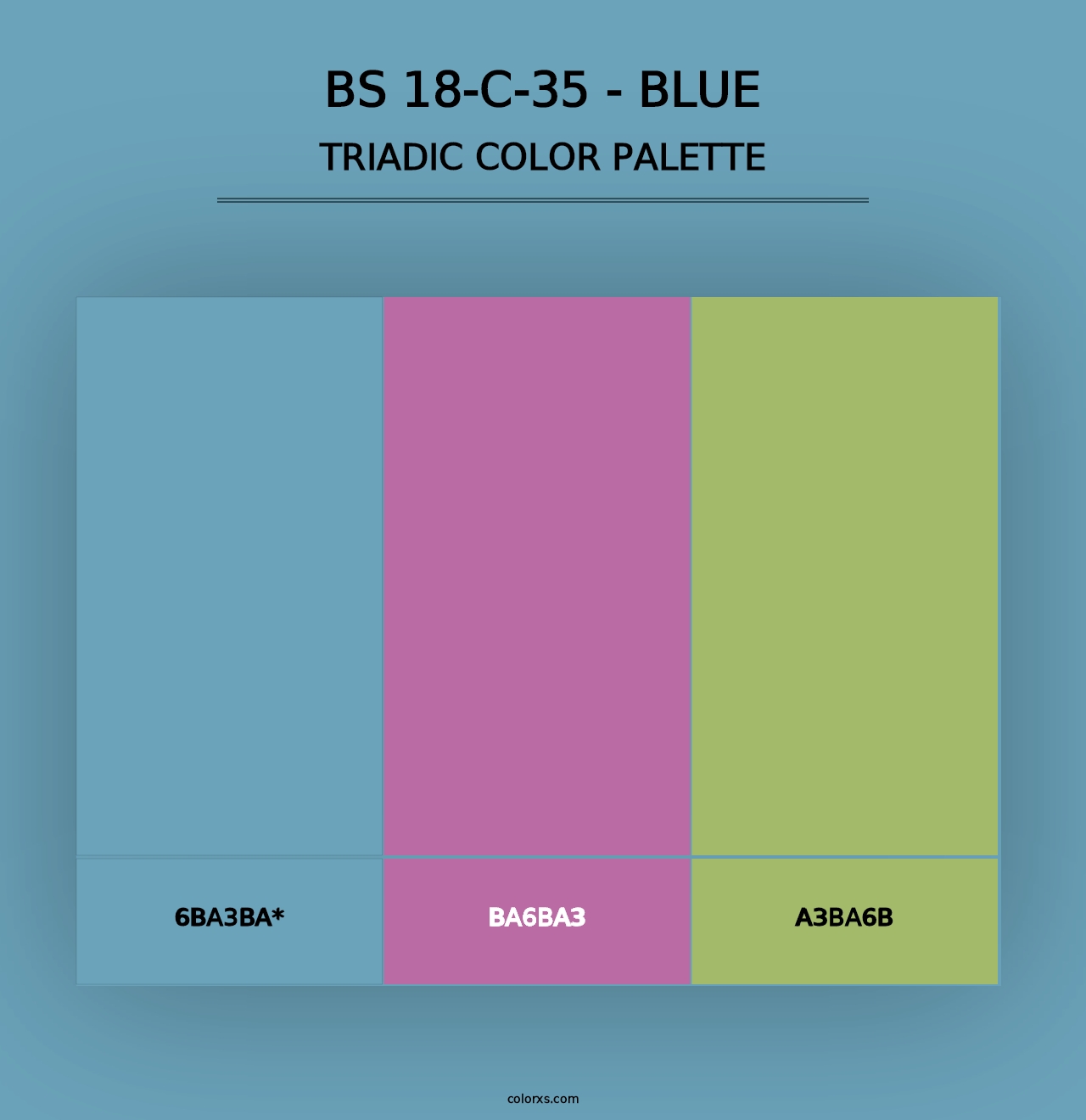 BS 18-C-35 - Blue - Triadic Color Palette