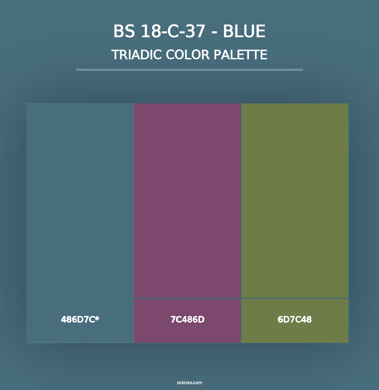 BS 18-C-37 - Blue - Triadic Color Palette