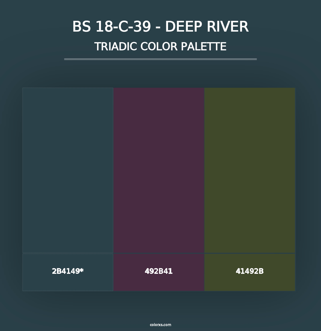 BS 18-C-39 - Deep River - Triadic Color Palette