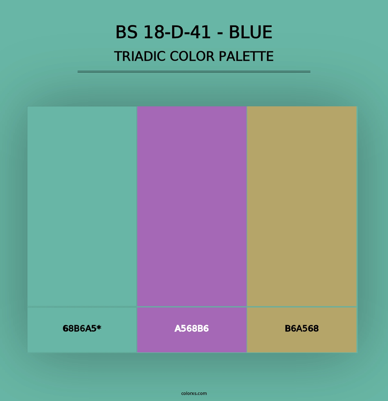 BS 18-D-41 - Blue - Triadic Color Palette