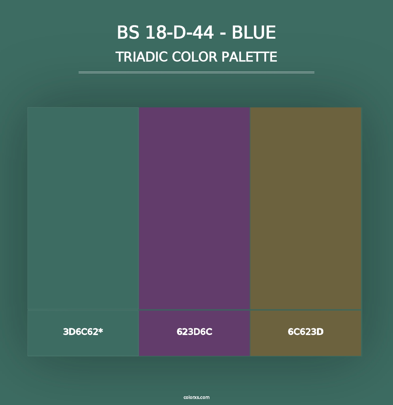 BS 18-D-44 - Blue - Triadic Color Palette