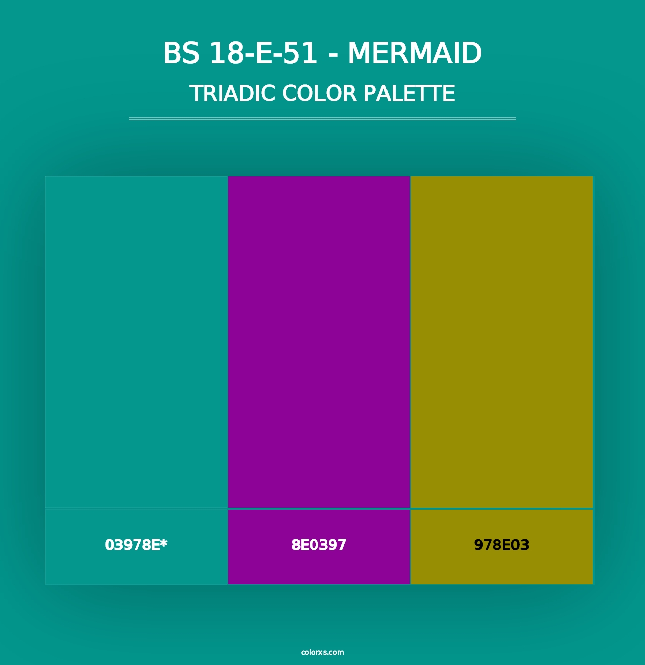 BS 18-E-51 - Mermaid - Triadic Color Palette