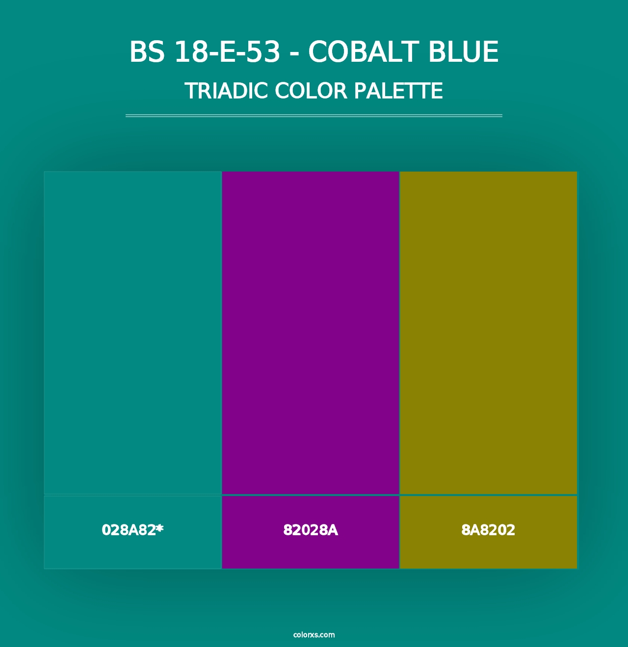 BS 18-E-53 - Cobalt Blue - Triadic Color Palette